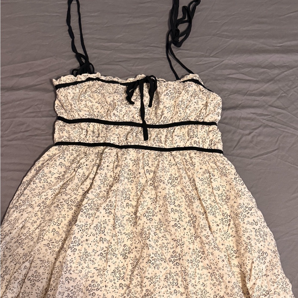 In Bloom Cream and Black Dress